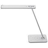 Lampe LED Jazz Blanche, interrupteur tactile, port USB, chargeur, Tête 35 cm H47 cm Socle 12x20 cm