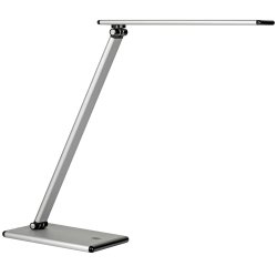Lampe de bureau led Unilux terra gris métal / noir prise europe