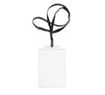 Portanome Pass 6S-P - cordoncino nero - 10 x 15 cm (A6) - trasparente neutro - Sei Rota - conf. 10 pezzi