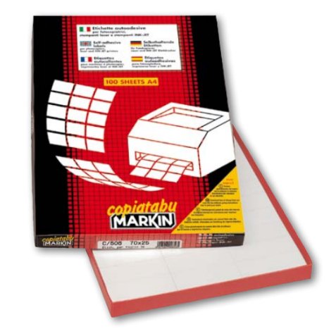 Markin C577 etichetta autoadesiva Rettangolo Permanente Bianco 1000 pz