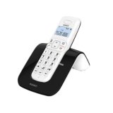 Saiet SLIDE Telefono DECT Identificatore di chiamata Nero, Bianco
