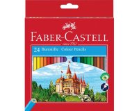 FABER-CASTELL Crayons de couleur hexagonaux CASTLE étui en