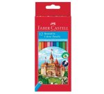 FABER-CASTELL Crayons de couleur hexagonaux CASTLE, étui en
