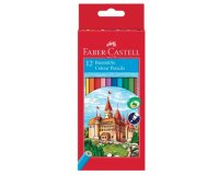 FABER-CASTELL Crayons de couleur hexagonaux CASTLE, étui en
