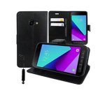 DLH ETUI FOLIO NOIR PORTE CARTES AVEC RABAT POUR SAMSUNG GALAXY XCOVER 4 et GALAXY XCOVER 4S (SM-G390 / SM-G398)