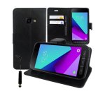 DLH ETUI FOLIO NOIR PORTE CARTES AVEC RABAT POUR SAMSUNG GALAXY XCOVER 4 et GALAXY XCOVER 4S (SM-G390 / SM-G398)