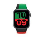 Apple MUQ73ZM/A Accesorios para dispositivos vestibles inteligentes Grupo de rock Negro, Verde, Rojo Fluoroelastómero