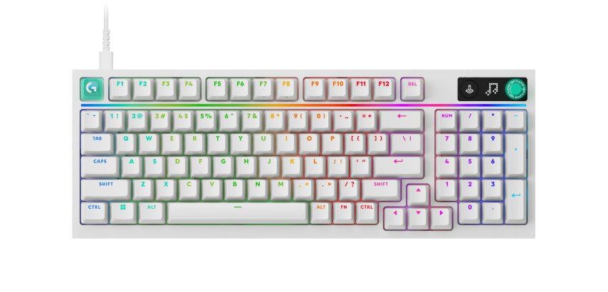 Logitech G G316 X 98 clavier Gaming USB AZERTY Français Blanc