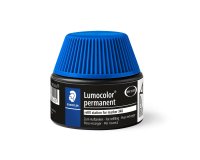 Recharge marqueur permanent staedtler lumocolor 488 48    pour marqueurs compacts 348   flacon 20ml coloris bleu