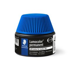 Recharge marqueur permanent staedtler lumocolor 488 48    pour marqueurs compacts 348   flacon 20ml coloris bleu