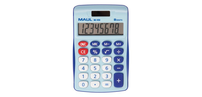 Calculatrice de bureau maul mj450 junior 8 chiffres       coloris bleu