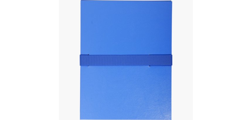Chemise extensible en balacron. Rabat en pied, fermeture par sangle scratch. Coloris Bleu