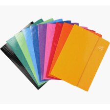 Paquet 25 chemises à poche Iderama en carte pelliculée 270g. Pour format A4. Coloris assortis