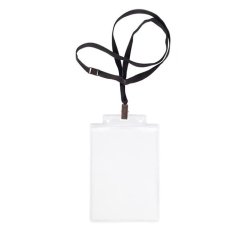 Portanome Pass 6S-P - cordoncino nero - 10 x 15 cm (A6) - trasparente neutro - Sei Rota - conf. 10 pezzi