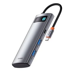 Baseus Metal Gleam USB Tipo C 5000 Mbit/s Gris