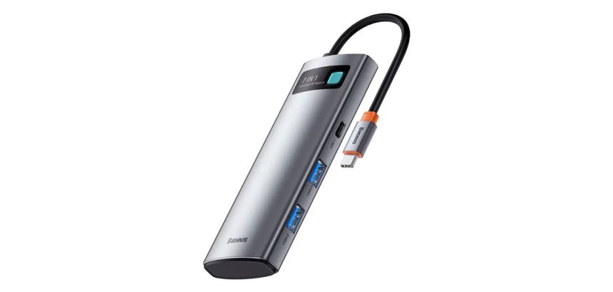 Baseus Metal Gleam USB Tipo C 5000 Mbit/s Gris