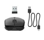 JLab Go Recharge ratón Viajes Ambidextro Bluetooth + USB Type-A 1600 DPI