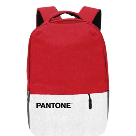 Pantone PT-BPK001R1 zaino Zaino casual Rosso, Bianco Poliestere