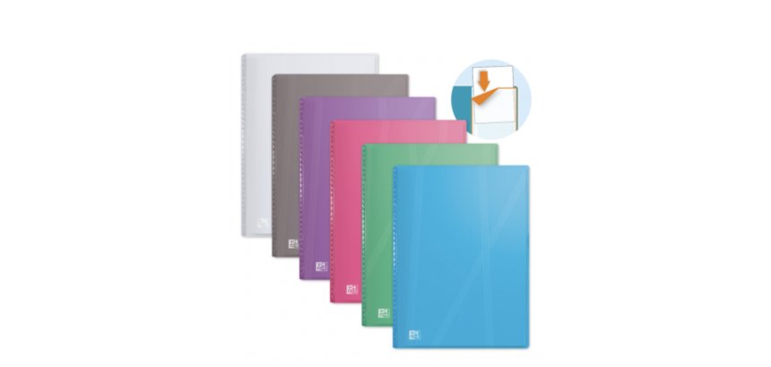 Protège-documents Oxford Hawaï A4 40 vues / 20 pochettes couverture polypro coloris assortis