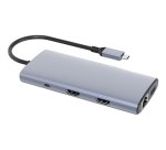 DLH DY-SA5375 hub & concentrateur USB Type-C 10000 Mbit/s Gris