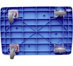 Chariot pliant viso metal polypropylene 2 roues fixes 2 pivotantes patins antiderapants plateforme 72x49cm charge 150kg