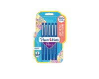Feutre ecriture paper mate flair original pointe moyenne 0,7mm encres bleu blister 5   couleurs