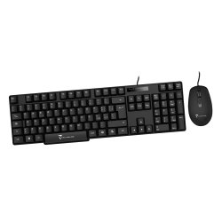 Techmade TM-KB828+M102 keyboard Mouse included Universal USB Italian Black