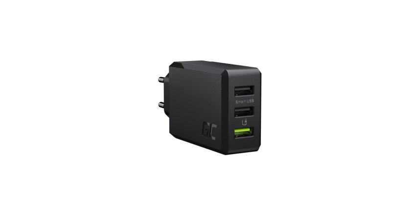 Green Cell CHARGC03 Caricabatterie per dispositivi mobili Universale Nero AC Ricarica rapida Interno