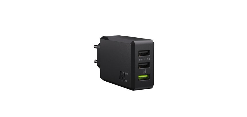 Green Cell CHARGC03 Caricabatterie per dispositivi mobili Universale Nero AC Ricarica rapida Interno