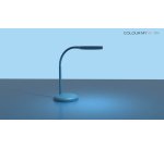 Luminaire bureau led mauljoy hauteur 33,5cm bras 35,8cm    tete diametre 11,8cm coloris  bleu