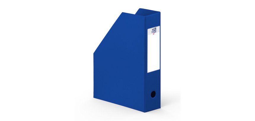 Porte-revues Oxford A4 dos 7cm couverture carte rigide recouverte de PVC bleu
