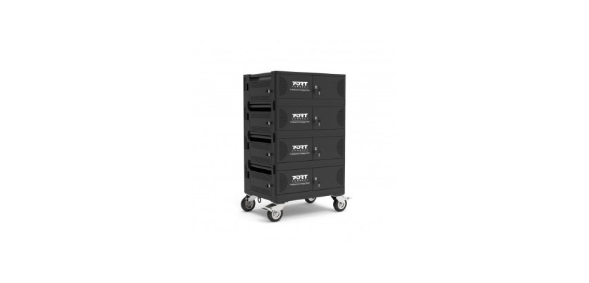 Port Designs 901975 chariot et rangement roulant Module de charge et de gestion Noir
