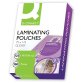 Pochette plastification q-connect à chaud économique format 110x75mm 125 microns boîte 100 unités