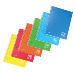 Maxiquaderno One Color PP - A4 - 5mm - 80+1 fogli - 80 gr - s/fori - spiralato - Blasetti
