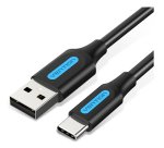 Vention COKLF cable USB USB 2.0 1 m USB A USB C 0,48 Gbit/s Gris, Negro