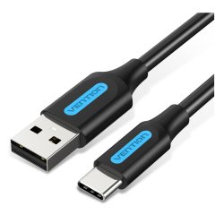 Vention COKLF cable USB USB 2.0 1 m USB A USB C 0,48 Gbit/s Gris, Negro