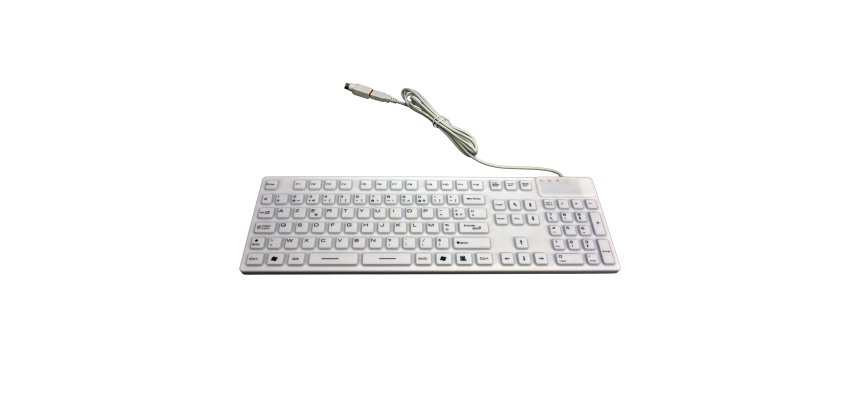 MCL WATERPROOF IP68 WIRED clavier Universel USB + PS/2 AZERTY Français Blanc