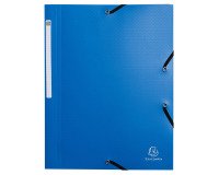 Chemises à élastiques 3 rabats PP recyclé Opak - Bleu clair