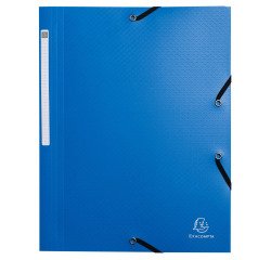 Chemises à élastiques 3 rabats PP recyclé Opak - Bleu clair