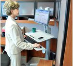 Ergotron WorkFit C-Mod, Single Display Sit-Stand Workstation 68,6 cm (27") Sol Gris