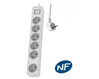 MCL CHP2164WB/19 multiprise 3 m 6 sortie(s) CA Intérieure Blanc