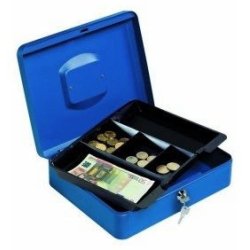 Lebez 065-BL cassetta per monete e banconote Metallo Nero, Blu