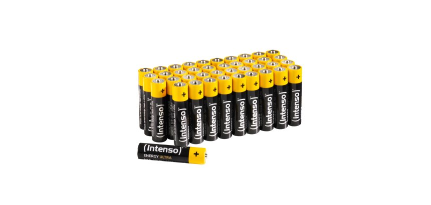 Intenso 7501510 - Energy Ultra Alkaline Batterie AAA Micro 40er-Pack - Batterie Batteria monouso Mini Stilo AAA Alcalino
