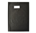 Protège-cahier elba styl'sms pvc opaque 12/100e sans phtalates porte-étiquette et étiquette a4 210x297mm noir