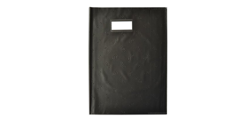 Protège-cahier elba styl'sms pvc opaque 12/100e sans phtalates porte-étiquette et étiquette a4 210x297mm noir