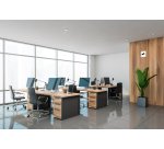 Panneau PVC adhésif antidérapant Video surveillance 20x20 cm - Blanc