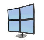Ergotron DS Series DS100 Quad Monitor Desk Stand 61 cm (24") Bureau Noir