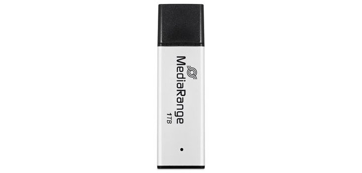 MediaRange MR1905-1 lecteur USB flash 1 To USB Type-A 3.2 Gen 1 (3.1 Gen 1) Noir, Argent