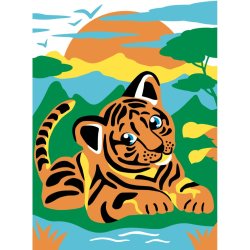 Peinture par numero oz international junior modele   tifou le tigre