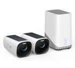 Eufy Kit de 2 cámaras eufyCam 3 de Security, cámara de seguridad 4K con panel solar integrado, IA de reconocimiento facial, cámara de seguridad con almacenamiento local ampliable, cámara exterior con energía constante, foco y visión nocturna en color, sin